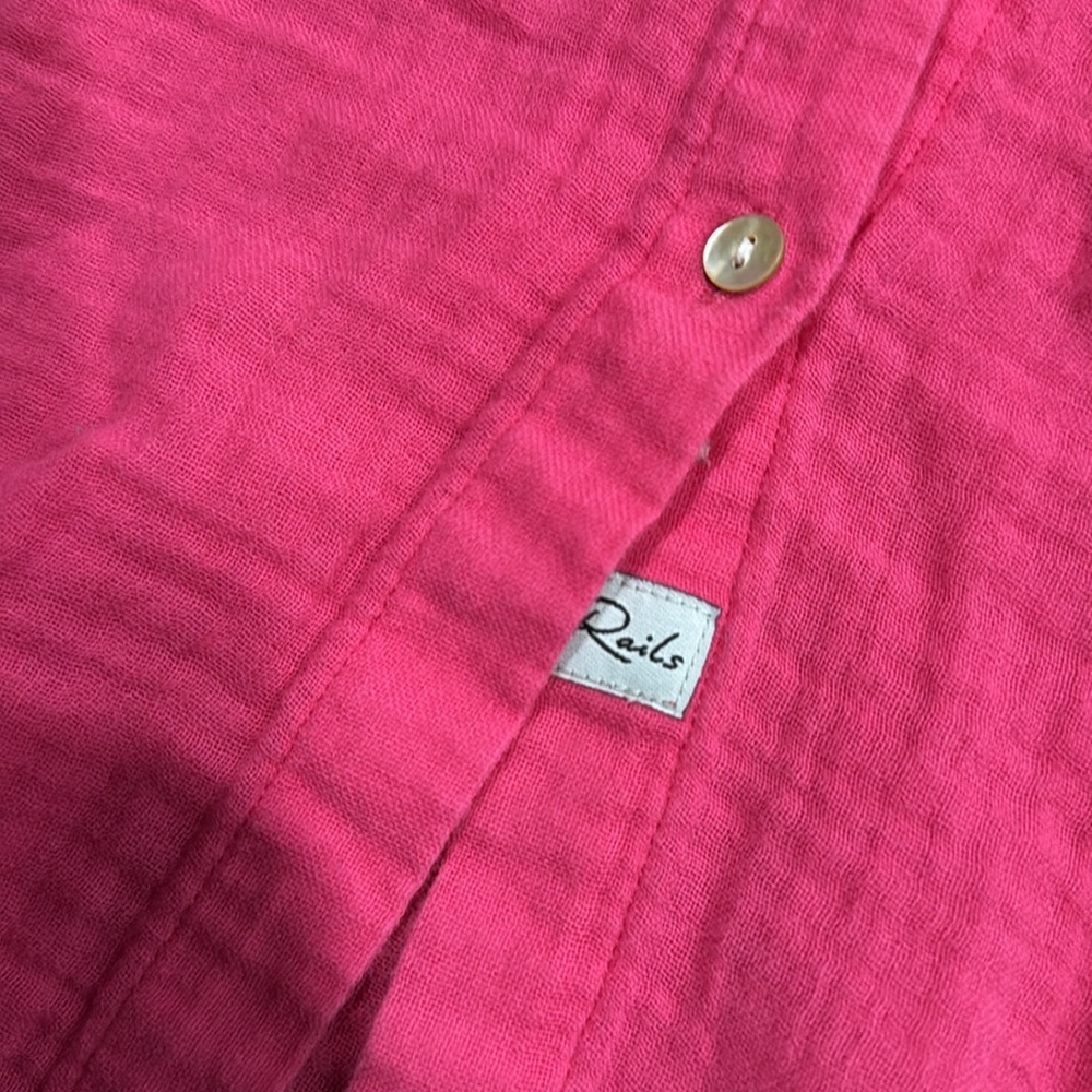 Rails Ellis Button Down In Hibiscus M - image 7